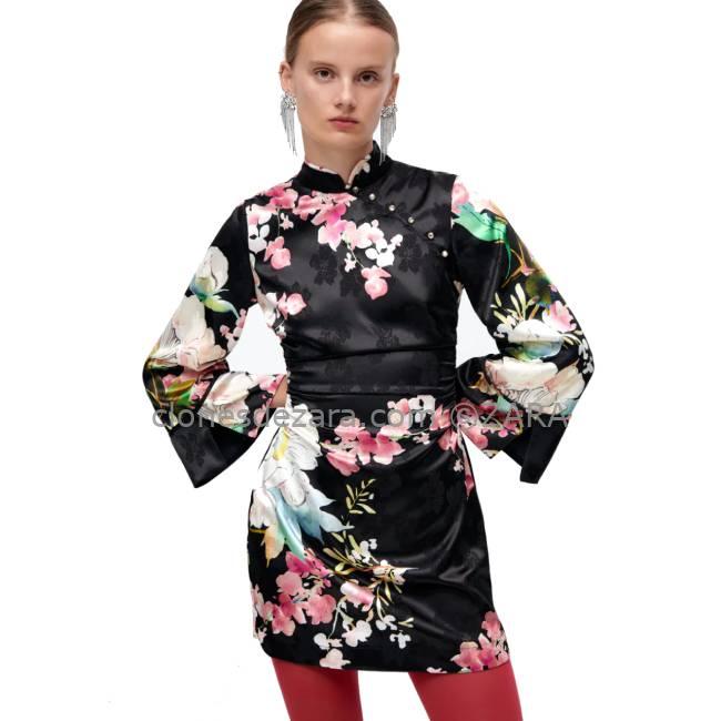 Vestido Kimono Estampado Floral ZARA