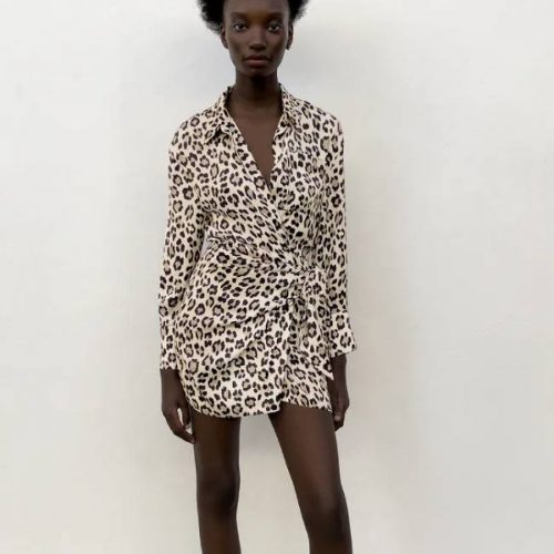 Vestido Pareo Leopardo ZARA