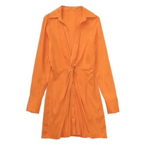 Vestido Satinado Naranja ALIEXPRESS