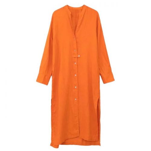 Vestido Túnica Lino Naranja ALIEXPRESS